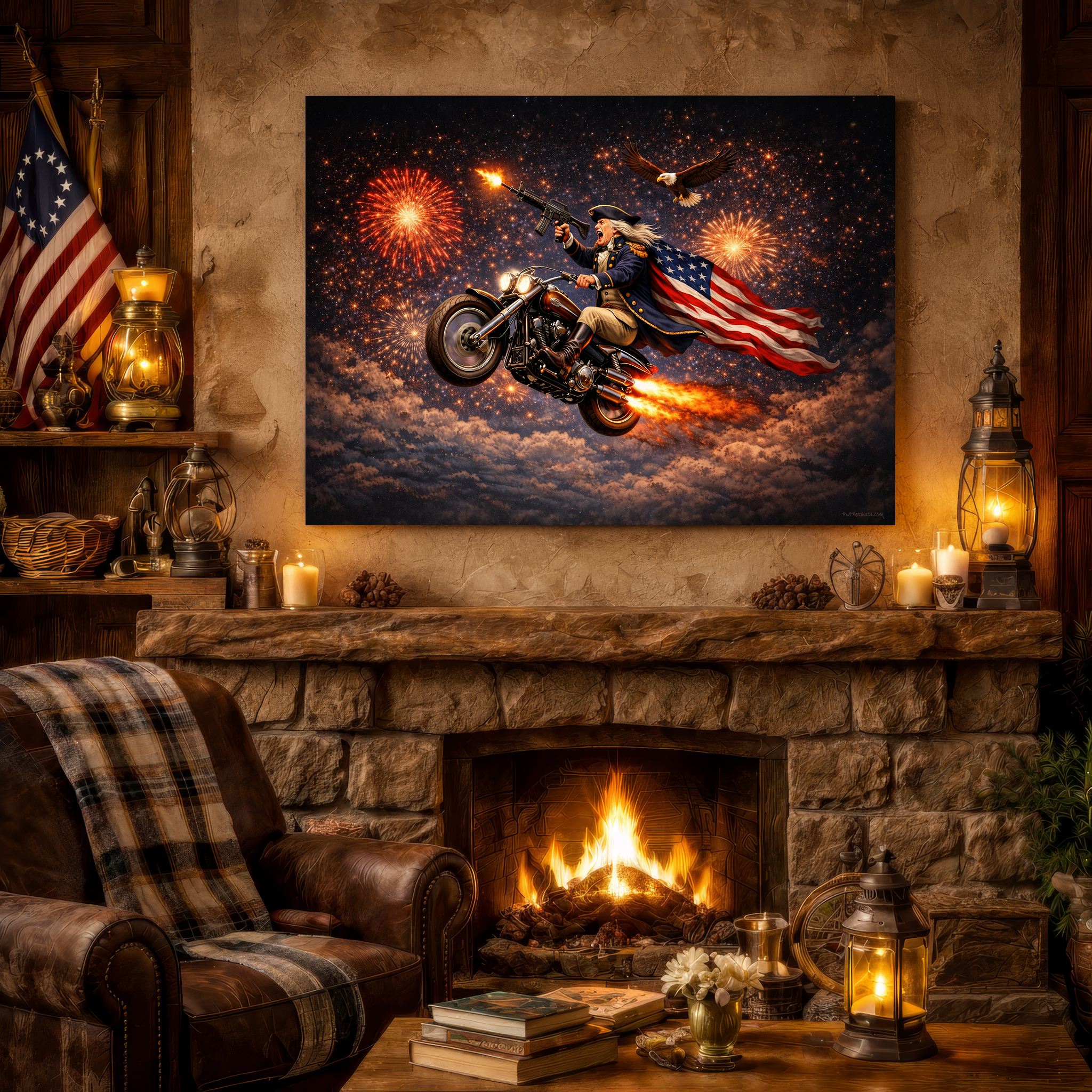 George Washington: Freedom Ride – 36x24 Canvas Wall Art - Image 4