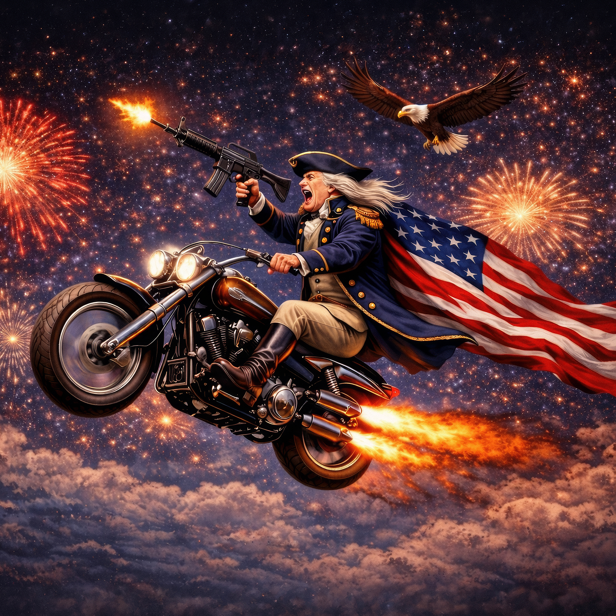George Washington: Freedom Ride – 36x24 Canvas Wall Art - Image 3