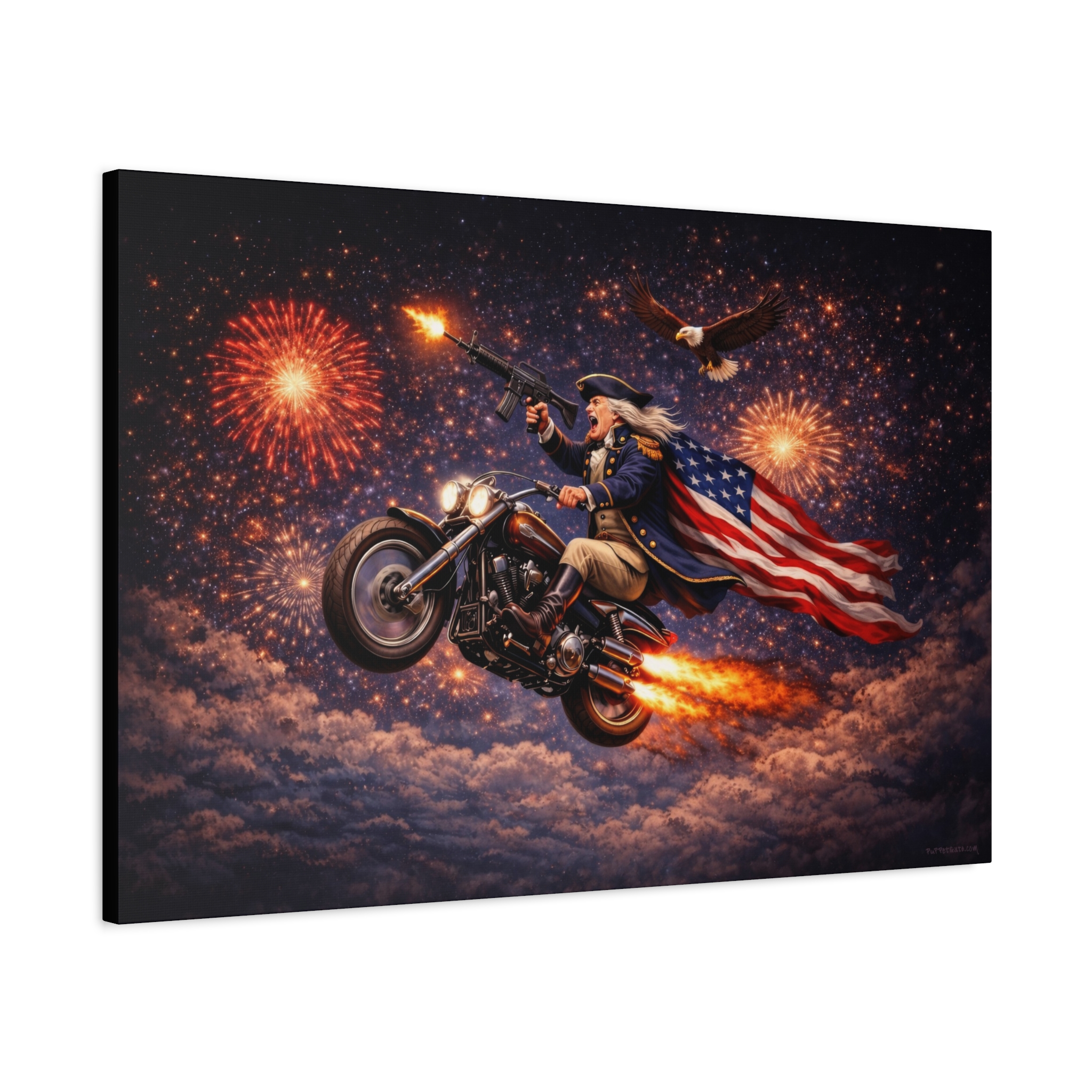 George Washington: Freedom Ride – 36x24 Canvas Wall Art - Image 2