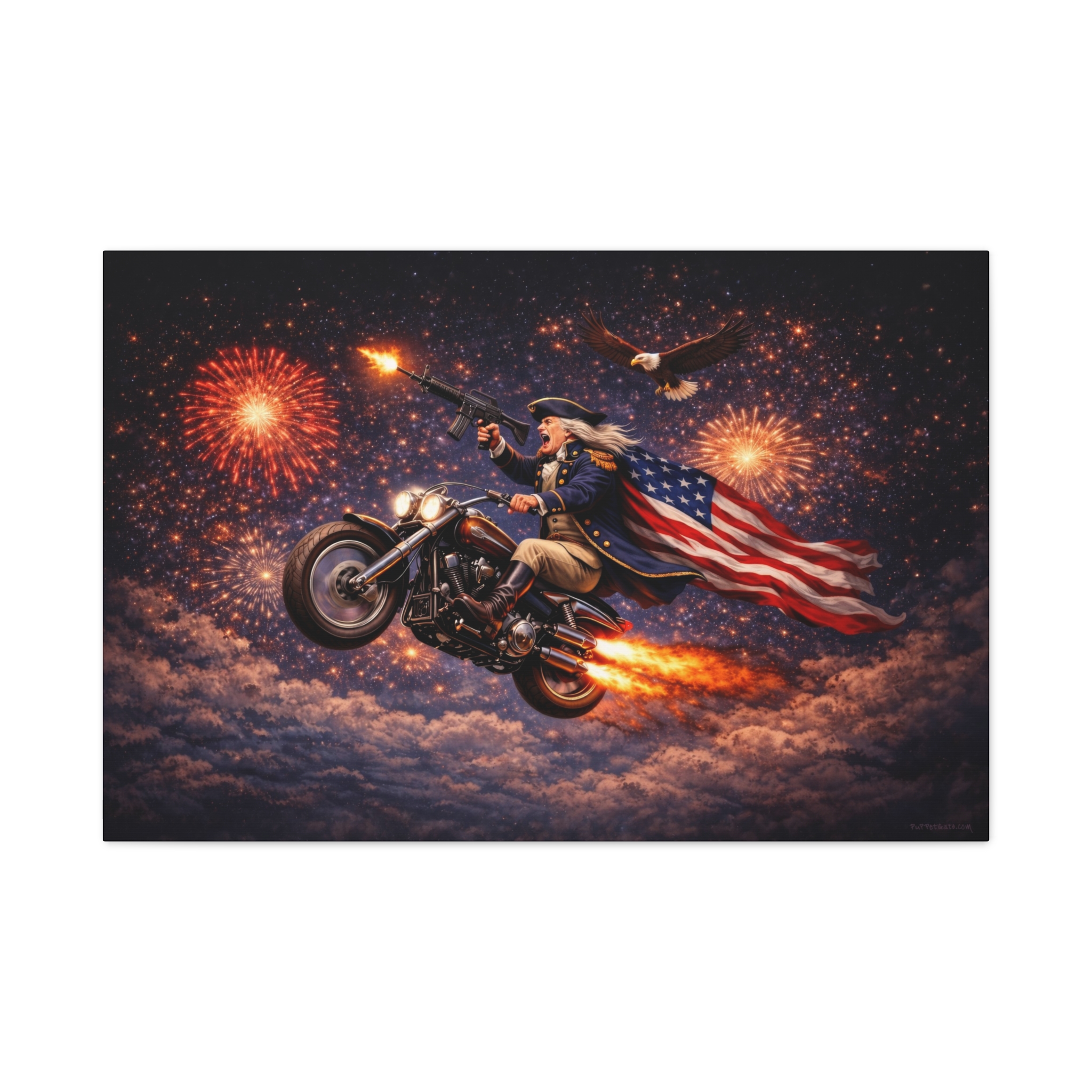 George Washington: Freedom Ride – 36x24 Canvas Wall Art